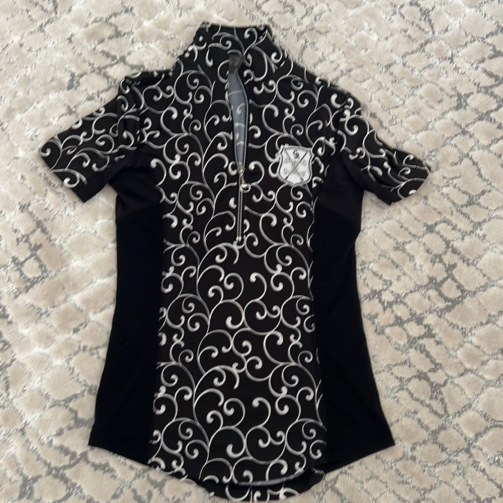 Goode Rider ideal show short black white swirl